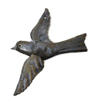 Birds with 3-D Wings, Metal Wall Art Handmade in Haiti