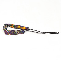 Beaded Handmade Bracelet, Multi color Purple Tones Jewelry, Friendship Bracelets String Tie Closure .5 X 5.25 Inches