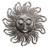 Windblown Sun, Outdoor Wall Hanging Sun, Handmade in Haiti, Spring Home Decorations, 23 x 23 Inches