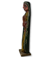 Hand Carved Saint Mary, Virgin of Guadalupe, Folk Art 15.75" x 4.75" x 2"