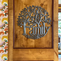 Family Tree of Life , Hand Cut Metal Wall Art Haiti