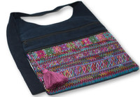 Up-cycled Huipil Shoulder Bag, from Todo Santos Guatemala, 12" x 12"