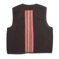 Unisex Bolivian Vest made from Traditional Antique Manta Size Large