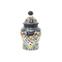 Talavera Tibor, Talavera Jar, Mexican Talavera, Mexican Folk Art, Vintage Folk Art, Vintage Decor 