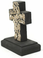 Hand Made Mexican Cross with Charms on Stand