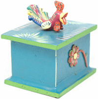 Colorful, Brightly Painted Rooster Box, Mexico