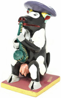 Sax Playing Cow, FIesta Table Top Decor