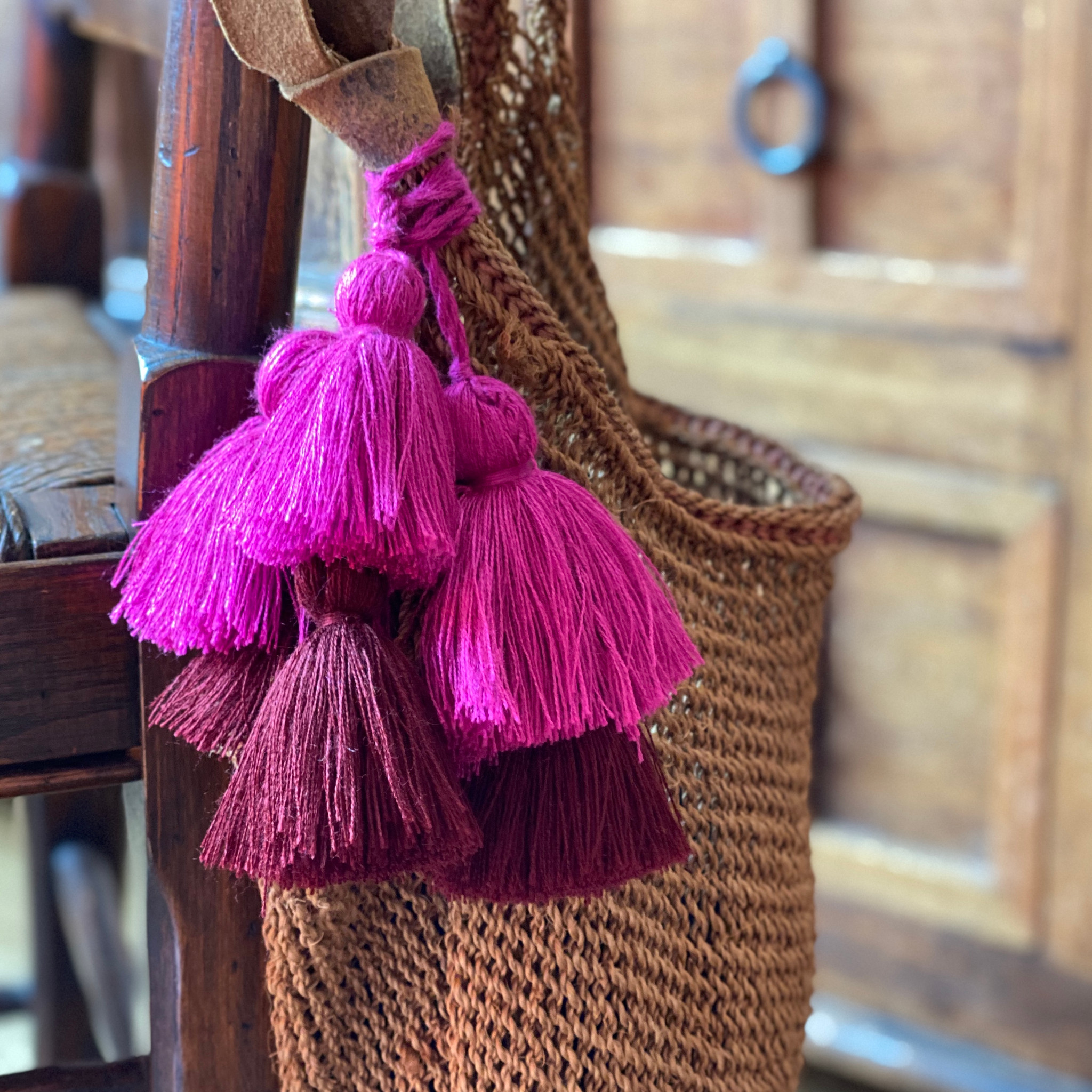 Tassel, Tassels Handmade Arts and Crafts Embellishments Curtain tieback  yarn Colorful Boho Key