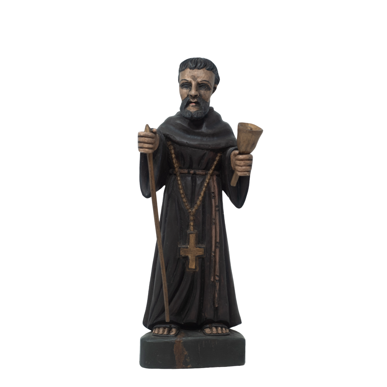 Handcarved Guatemalan Folk Art, Vintage Wooden San Pedro Saint