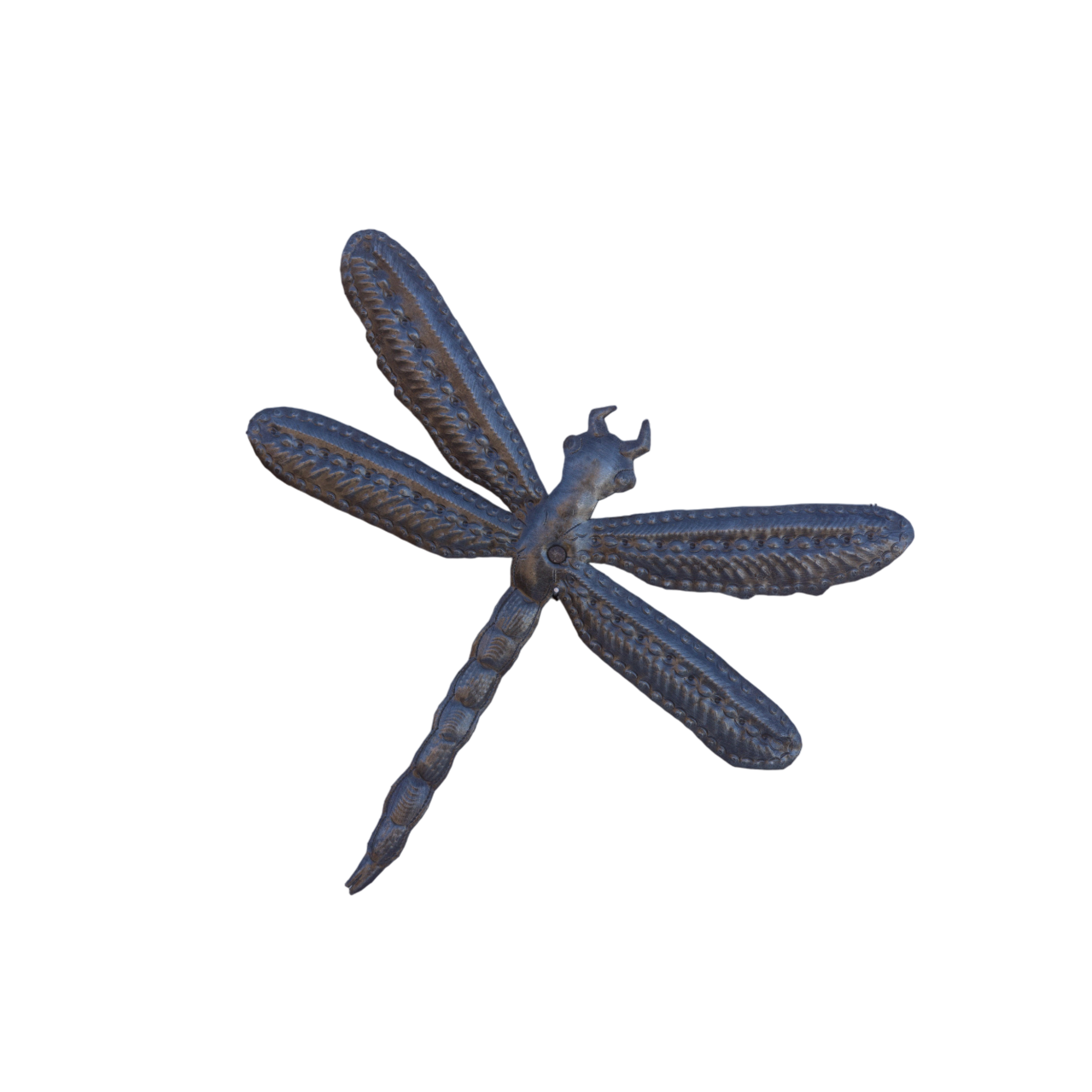 Handcrafted Haitian Metal Art, Dragonfly Metal Art, Eco-Friendly Floral ... - Dragonfly Garden Eco Friendly Decor