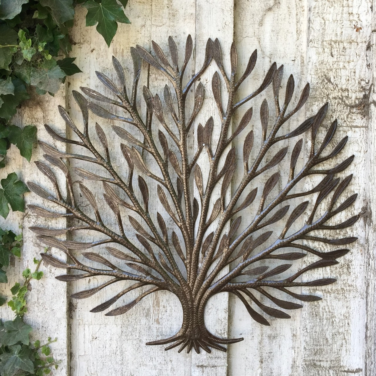 Elegant Metal Wall Hanging Tree of Life Haiti Metal Art
