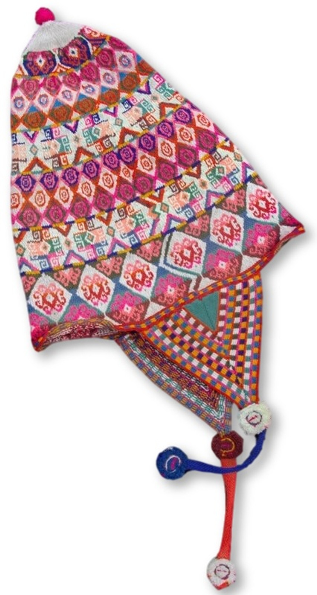 antique bolivian hat, handwoven wool , traditional hat