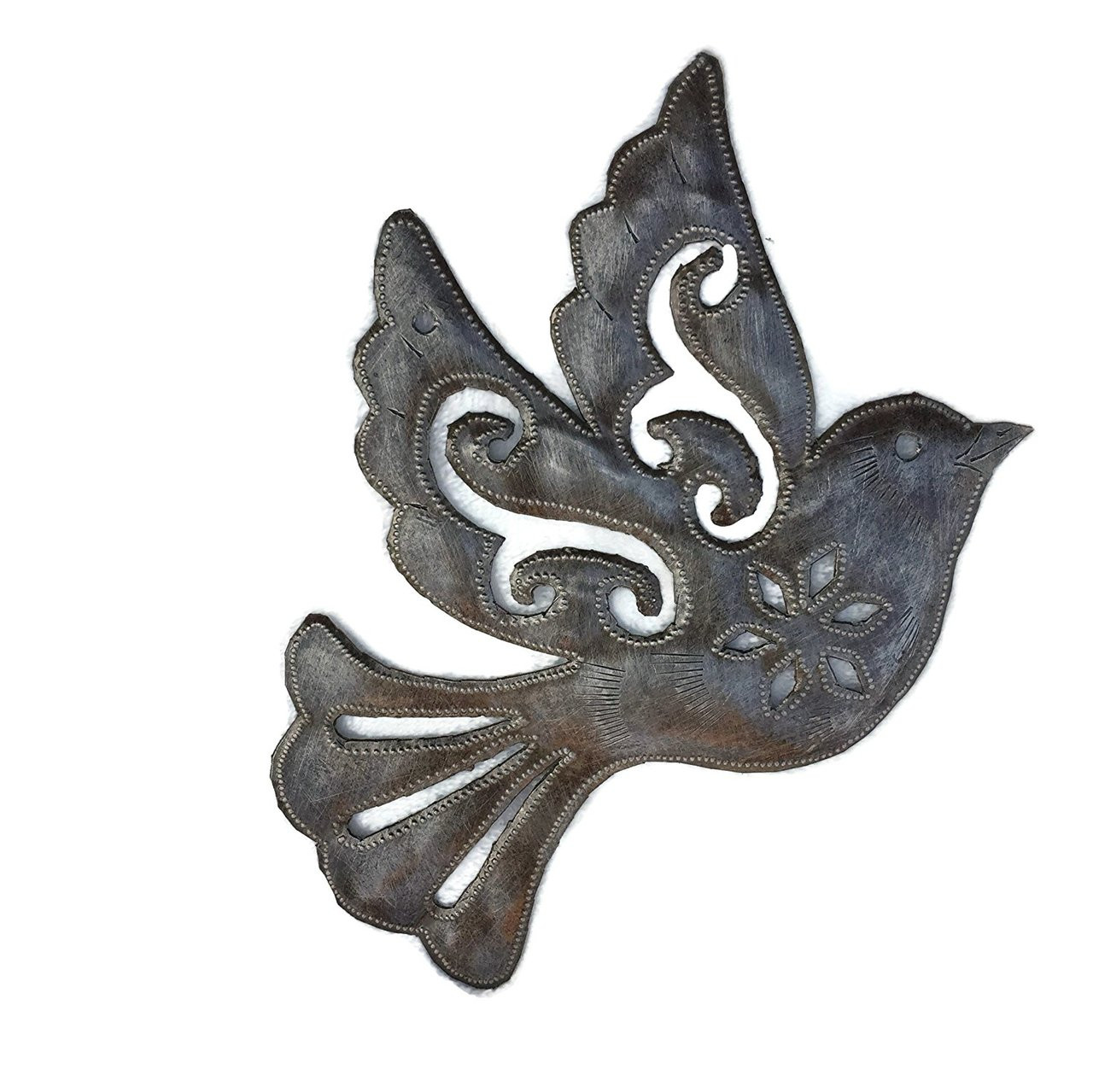 Dove of Peace, Haitian Metal Birds, Folk Art, It's Cactus, Flying birds