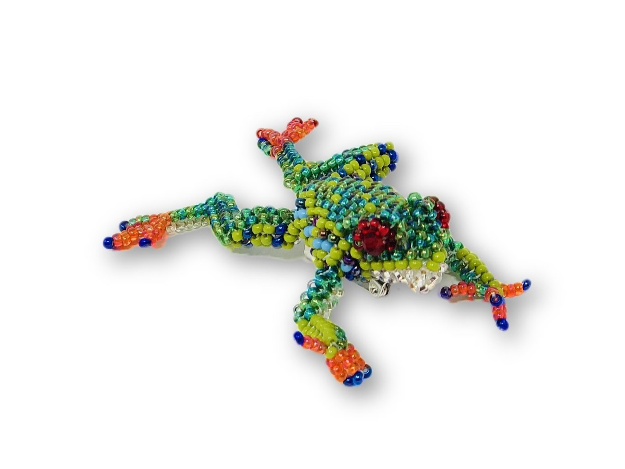 Beaded Tree Frog Pin