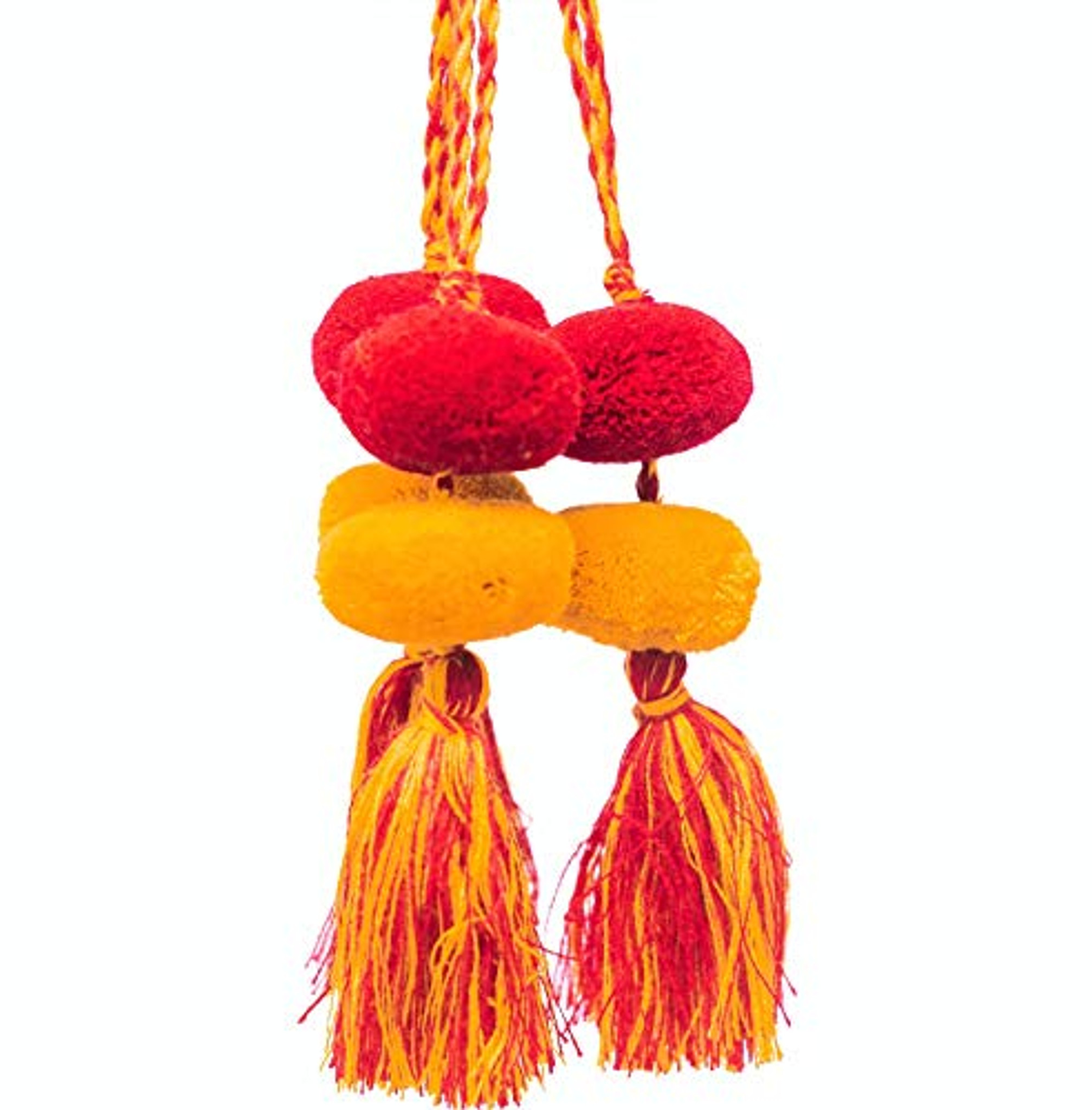 Mayan Arts Pom Pom Tassel, Charming Small Pom Poms Women's Fashion Hand  Bags or Home Accent Decor Accessories, Handmade in Guatemala