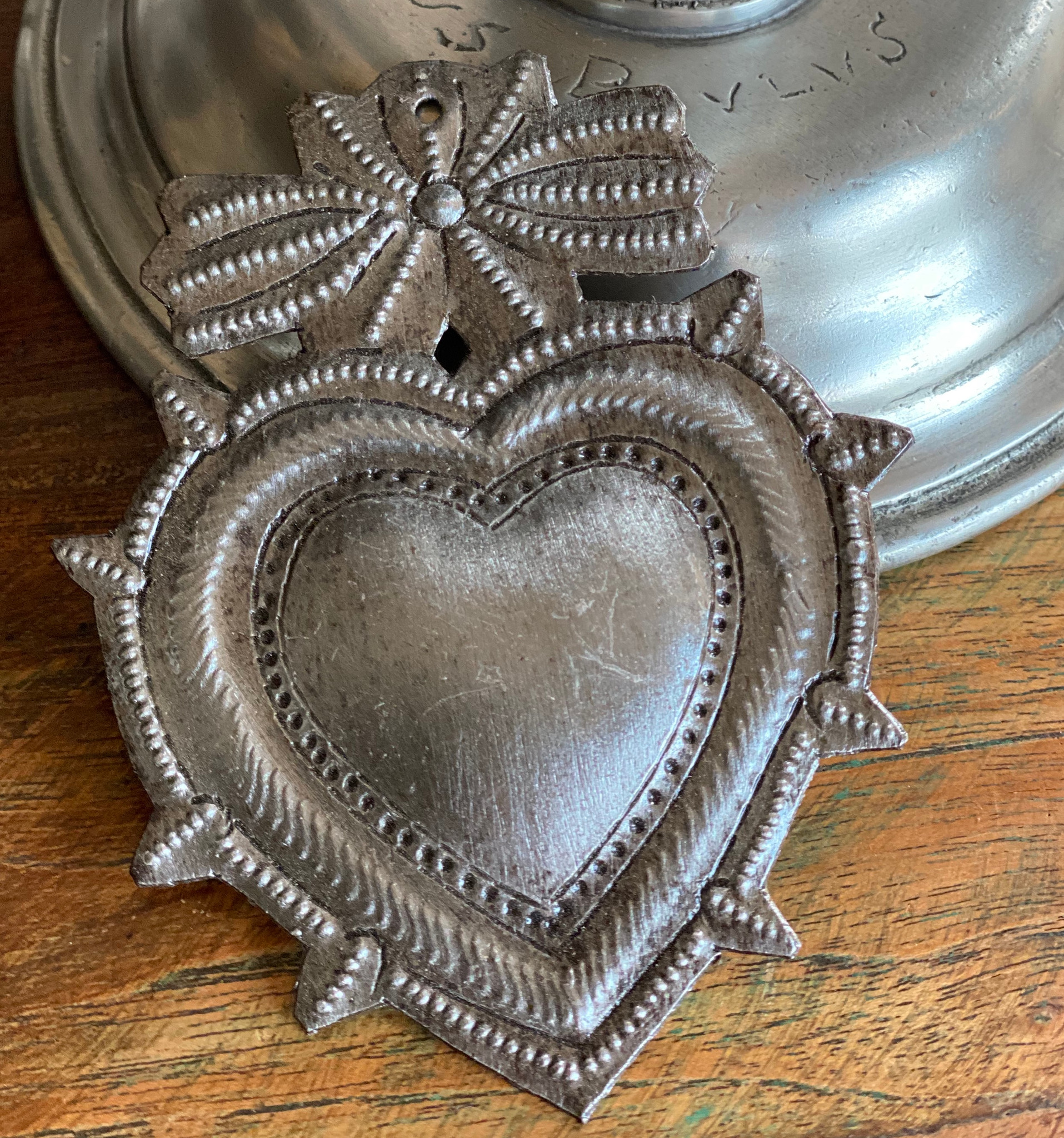 Haitian Metal Heart, Sacred Heart, Metal Wall Decor, Religious