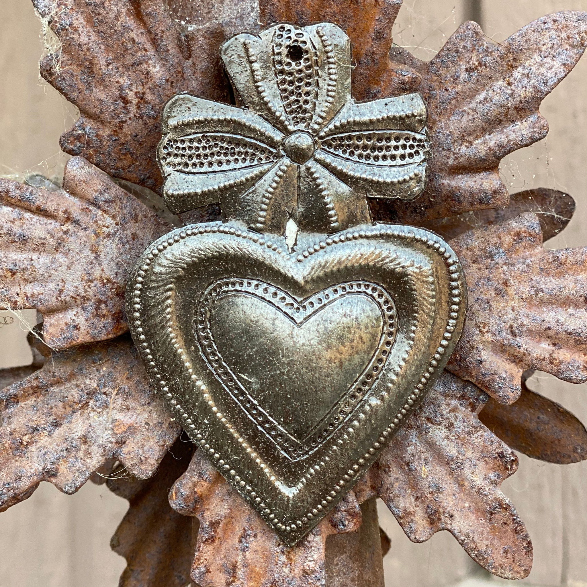 Haitian Metal Heart, Sacred Heart, Metal Wall Decor, Religious