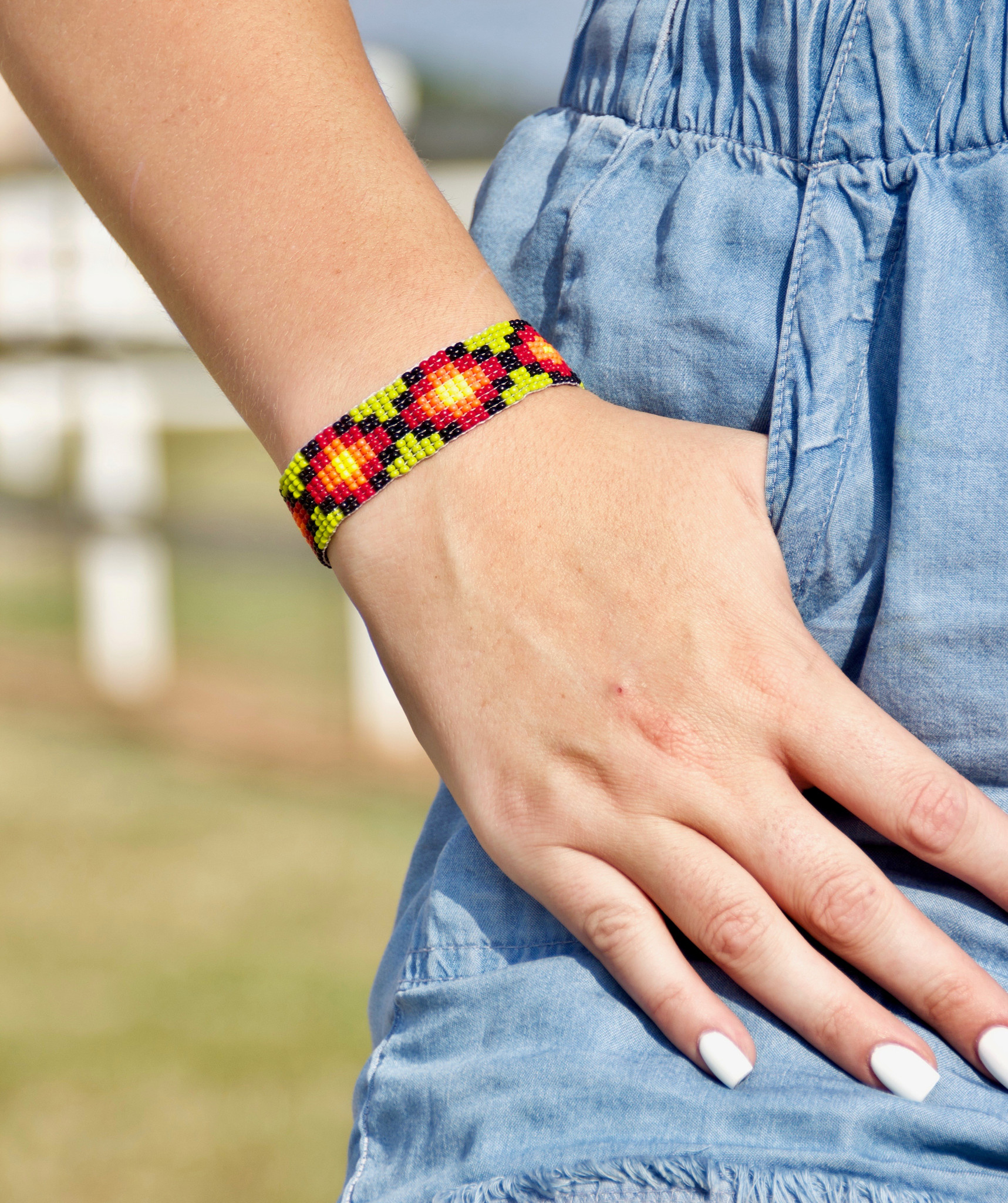 Handmade Bff Heart Beaded Stretchy Bracelet Girls Friendship - Temu