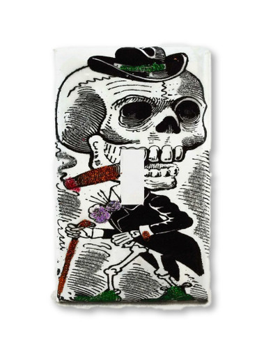 day of the dead skeleton light switch cover