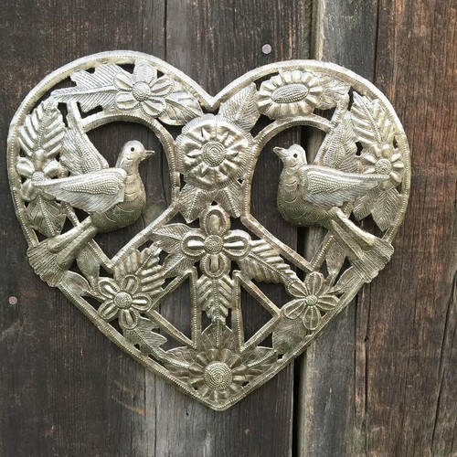 organic metal heart from haiti
