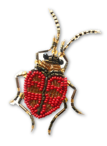 Mayan Arts Beaded Bug, Ladybug Collection, with pin Attached, Jewelry, Seed Beads, Handmade in Guatemala 1" x 2.5" (Style 1) …