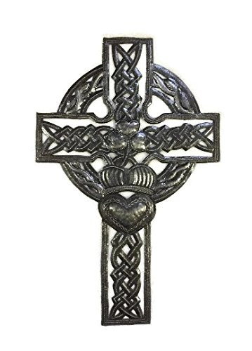 Celtic Cross, Metal Wall Art Handmade in Haiti 11.5" X 18"