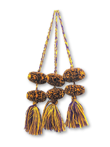 Mayan Arts Pom Pom Tassel, Set of 3 Charming Small Pom Poms Women's Fashion Hand Bags or Home Accent Decor Accessories, Handmade in Guatemala