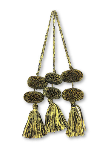 Mayan Arts Pom Pom Tassel, Set of 3 Charming Small Pom Poms Women's Fashion Hand Bags or Home Accent Decor Accessories, Handmade in Guatemala