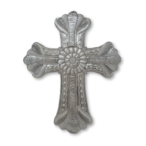 Cross, Religious, Religion, Catholicism, Christianity, Christian, Sustainable, Eco-Friendly, Recycle, Recyclable, Flowers, Floral Art, One-of-a-Kind, Limited Edition