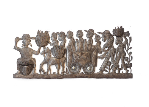 Metal, Steel, Oil Barrels, Handmade, Handcrafted, Sustainable, Eco-Friendly, Recycle, Recyclable,  Folk Art, Haitian, Haiti, Art, Sculpture 