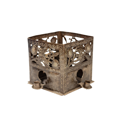 Handcrafted Haitian Metal Art, Haitian Candle Holder, Vintage Candle Holder Box, Vintage Square Candle Holder, Garden Candle Holder, Vintage Home Decor, Vintage Sculpture, Eco-Friendly Home Decor Handcrafted Haitian Metal Art, Haitian Candle Holder, Vintage Candle Holder Box, Vintage Square Candle Holder, Garden Candle Holder, Vintage Home Decor, Vintage Sculpture, Eco-Friendly Home Decor