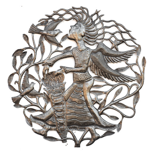 Angel, Angelic, Drums, Birds, Fields, Eco-Friendly, Limited Edition, One-of-a-Kind, Fair Trade, Angel's Wings, Music, Musician, Drummer Angel, Angelic, Drums, Birds, Fields, Eco-Friendly, Limited Edition, One-of-a-Kind, Fair Trade, Angel's Wings, Music, Musician, Drummer