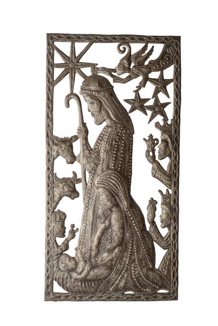 Religious Home Decor, Nativity Wall Art, Nativity Wall Sculpture, Manger Nativity Wall Decor, Eco-Friendly Religious Decor, Xmas Home Decor, Christmas Nativity Wall Art 