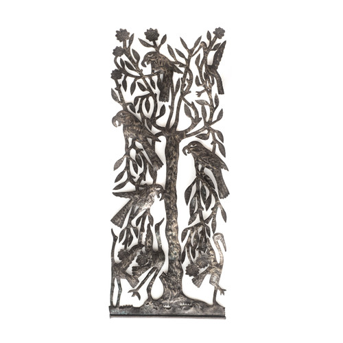 Parrots on Tree of Life, Tree of Life, Parrot, Birds, Birds on Tree, Metal Tree, Upcycled Art, Haitian Metal Tree of Life, Arbol de la Vida  Parrots on Tree of Life, Tree of Life, Parrot, Birds, Birds on Tree, Metal Tree, Upcycled Art, Haitian Metal Tree of Life, Arbol de la Vida