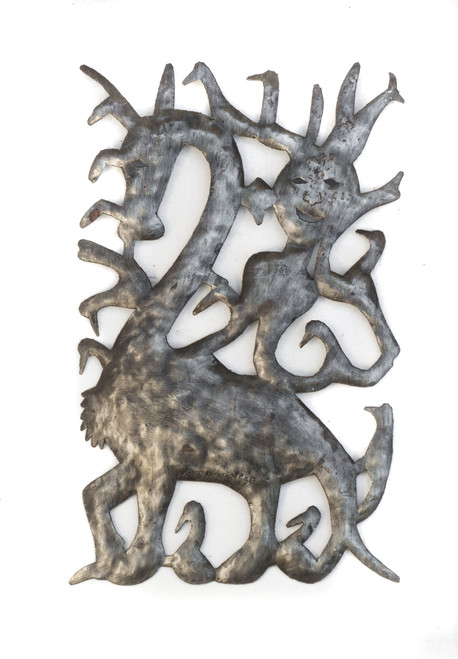 Voodoo Man on Horse, Man on Horse, Horseback Riding, Voodoo Metal Art, Haitian Voodoo Art, Haitian Voodoo Sculpture, Meda-Ullyse 