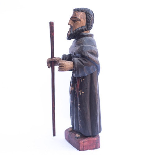 Wooden St Peter Sculpture, Wooden Saint Peter Sculpture, Wooden Religious Decor