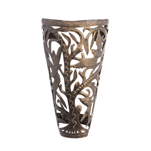 Metal Wall Sconce, Bird Wall Sconce, Garden Wall Sconce, Birds on Tree, Home & Garden Decor, Handcrafted Haitian Metal Art Metal Wall Sconce, Bird Wall Sconce, Garden Wall Sconce, Birds on Tree, Home & Garden Decor, Handcrafted Haitian Metal Art