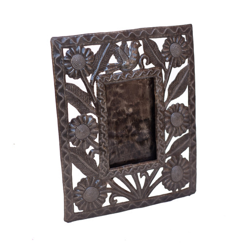 Floral Picture Frame, Flower Picture Frame, Flower Frame, Haitian Floral Art, Flower Sculpture, Garden Picture Frame 