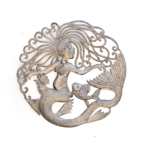 Mermaid, Under the Sea, Sea Life, Metal Mermaid, Metal Beach Decor, Eco-Friendly Beach Home 