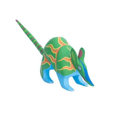 Armadillo, Flaming Armadillo, Oaxacan Alebrije, Oaxacan Alebrije Folk Art, Wooden Alebrije 