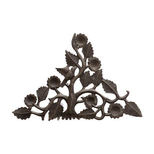 Triangular Tree of Life, Metal Tree, Tree of Life, Garden Tree, Garden Decor, Garden Sculpture, Flower Tree, Floral Garden Decor 