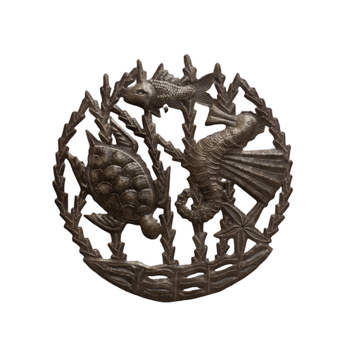 Beach Home, Metal Beach Home Decor, Beachy Sculpture, Sea Turtle Art, Sea Horse Art, Sea Horse Sculpture, Sea Turtle Sculpture, Fish Decor, Aquarium Decor, Aquarium Sculpture, Beach Art, 