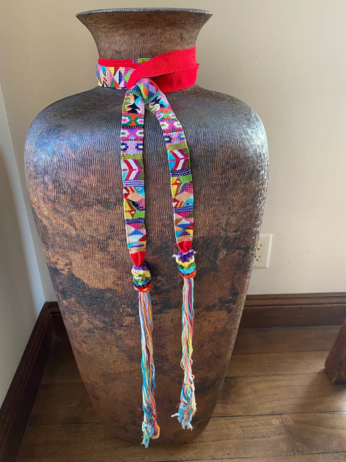 Colorful Guatemalan Hair Tie, Colorful Guatemalan Belt, Colorful Handwoven Textile