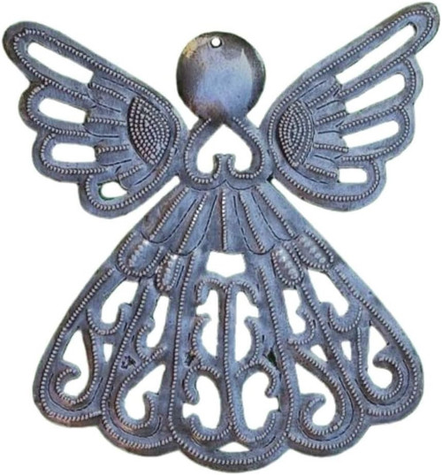 handmade angel ornament, Haitian metal art, recycled metal decor, fair trade Christmas ornament handmade angel ornament, Haitian metal art, recycled metal decor, fair trade Christmas ornament