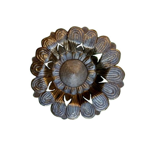 Floral Home Decor, Garden Patio Flowers, Handmade from Steel Drum Barrels, Decorative Spring Plaques 3D Petals, 9.5 Inch
