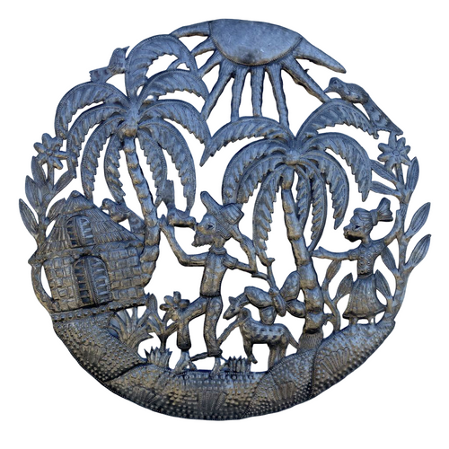 Tropical Living, Island Decor, Island Sculpture, Palm Trees in Haiti, Haitian Living, Farmers in Haiti, Farm Life Decor, Tropical Farm Life  Tropical Living, Island Decor, Island Sculpture, Palm Trees in Haiti, Haitian Living, Farmers in Haiti, Farm Life Decor, Tropical Farm Life