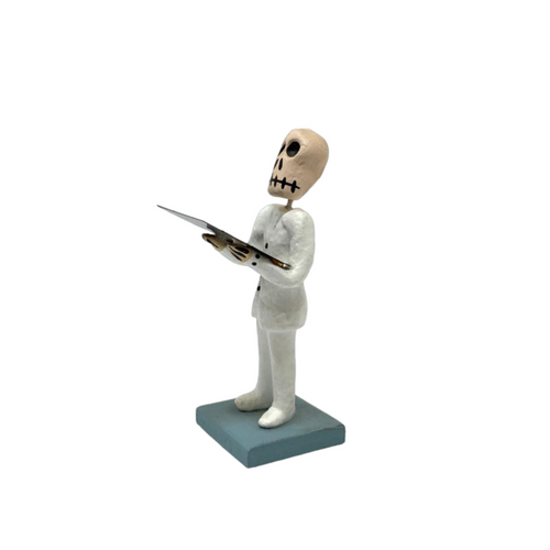 Day of the Dead X-Ray Technician, Dia de los Muertos Skeleton, Mexican Day of the Dead Folk Art 