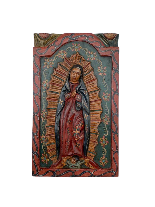 Our Lady of Guadalupe, Patron Saint of Mexico, Wooden Altar Virgen of Guadalupe  Our Lady of Guadalupe, Patron Saint of Mexico, Wooden Altar Virgen of Guadalupe