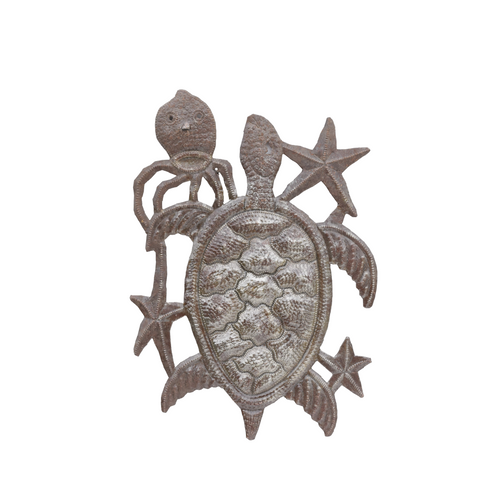 Sea Life Friends, Metal Sea Turtle, Sea Turtle & Octopus, Metal Octopus Decor, Metal Sea Life Friends 