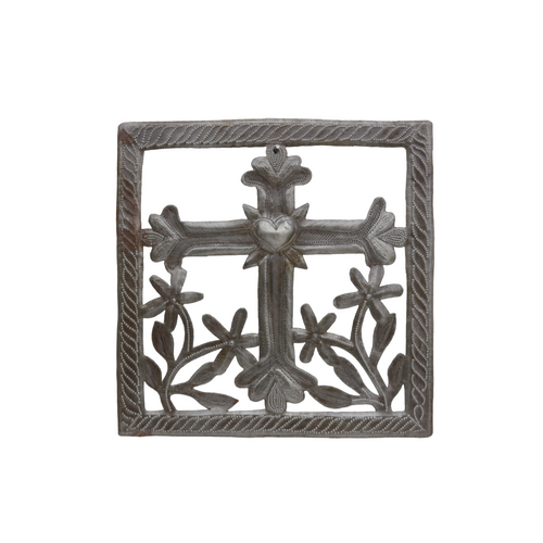 Cross with HEarts, Cross in Garden, Memorial Cross  Cross with HEarts, Cross in Garden, Memorial Cross